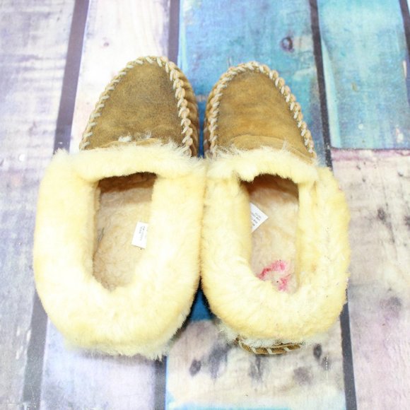 LL BEAN Lined Wicked Good Moccasin Slippers Size 7 - Picture 6 of 9